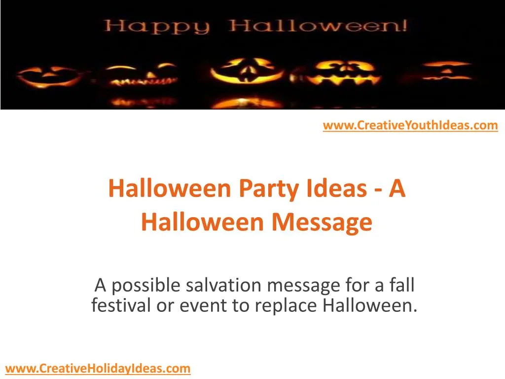 halloween party ideas a halloween message