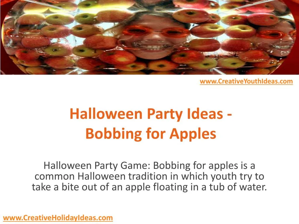 halloween party ideas bobbing for apples