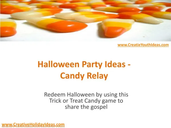 Halloween Party Ideas - Candy Relay