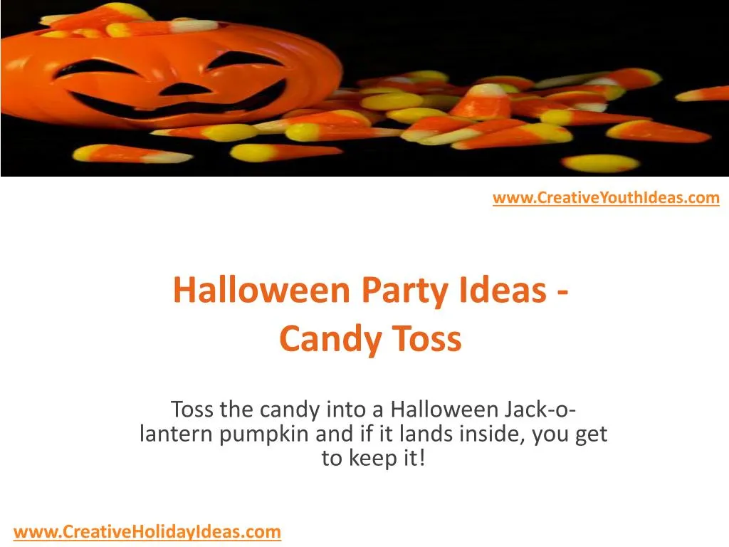 halloween party ideas candy toss