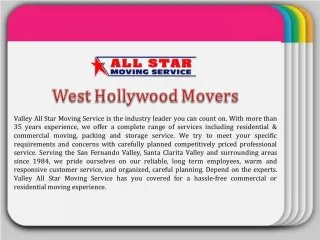 West Hollywood Movers - slide 1