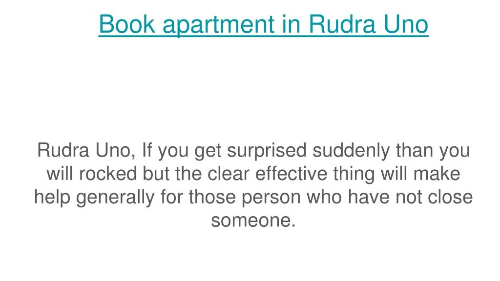 book apartment in rudra uno