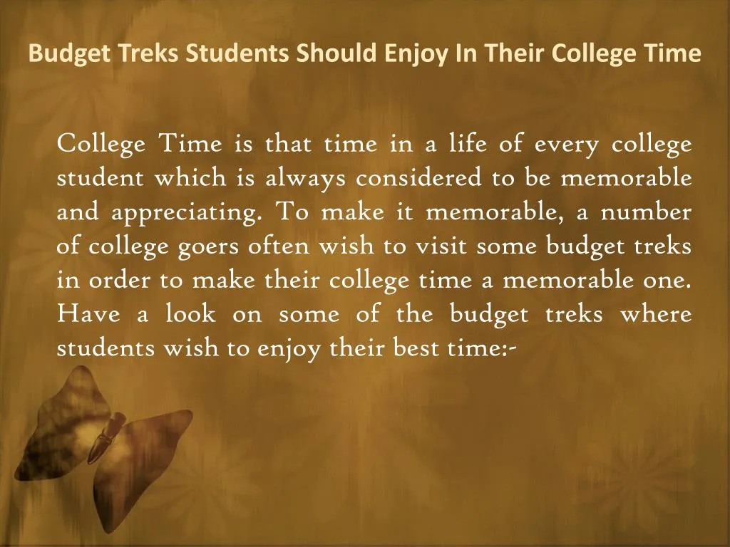 budget treks students should enjoy in their college time