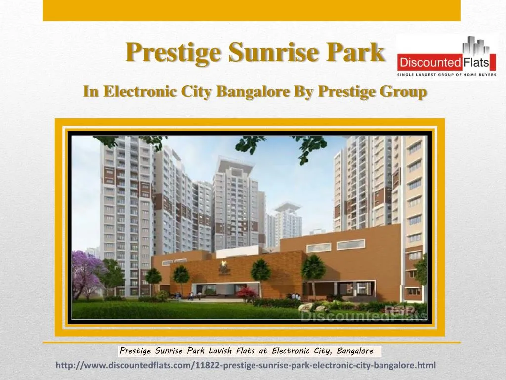 prestige sunrise park in electronic city bangalore by prestige group