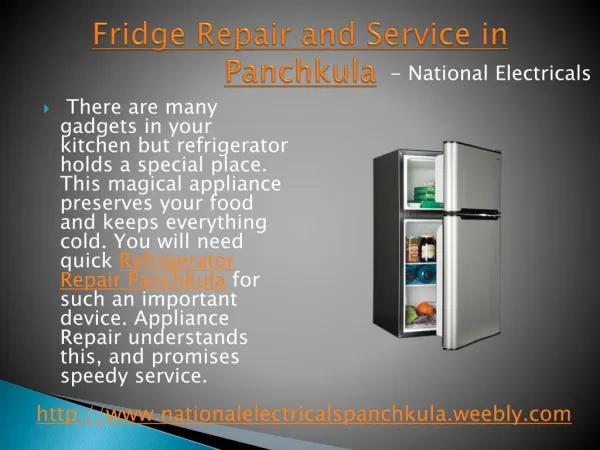 Refrigerator Repair in Panchkula - National Electricals