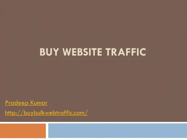 Website Traffic Buying