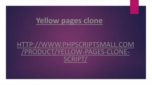 Yellow Pages Clone