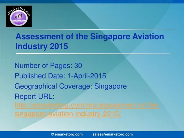 Singapore Aviation Sector Evaluation and Growth Scenario 2015