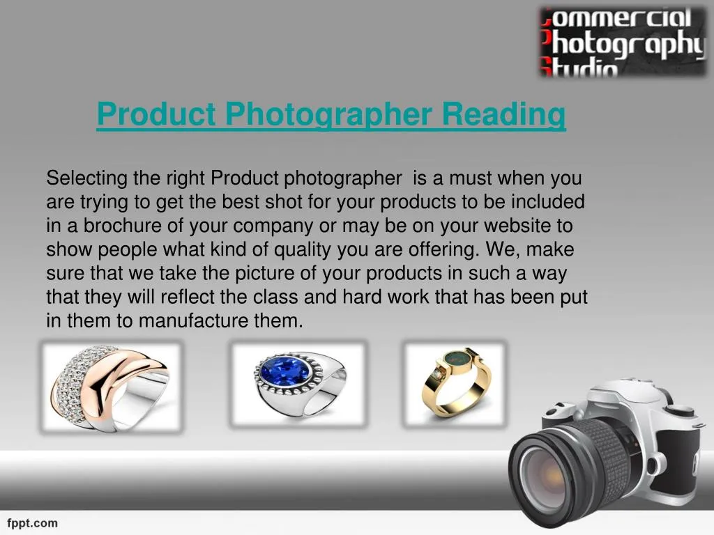 product photographer reading
