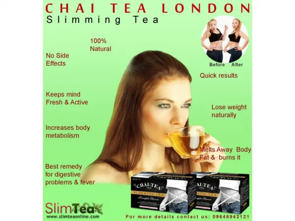 Uniform Weight Loss With Herbal Slimming Tea