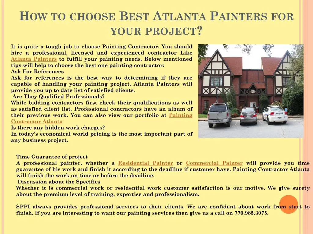 how to choose best atlanta painters for your project