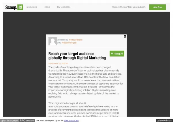 Reach your target audience globally through Digital Marketing