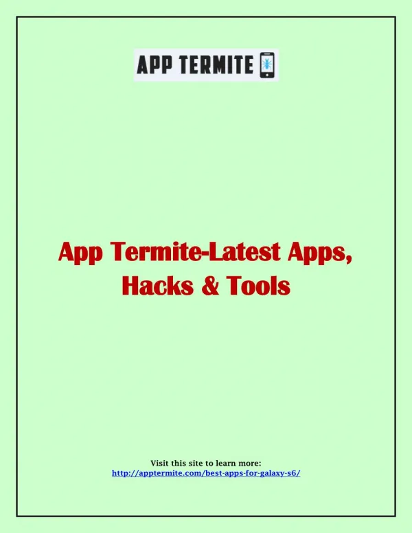 Latest Apps, Hacks & Tools