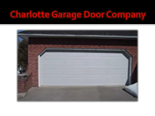 Garage Door Opener Repair Charlotte NC