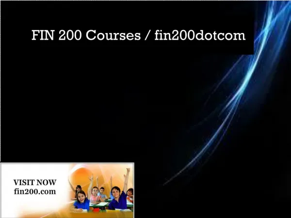 FIN 200 Courses / fin200dotcom