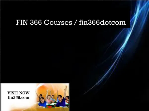 FIN 366 Courses / fin366dotcom