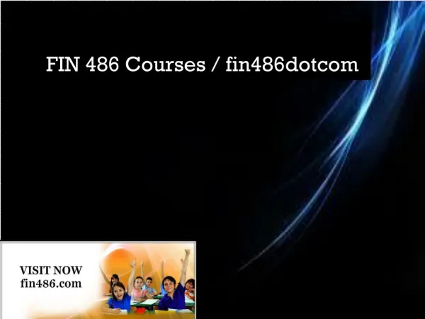 FIN 486 Courses / fin486dotcom