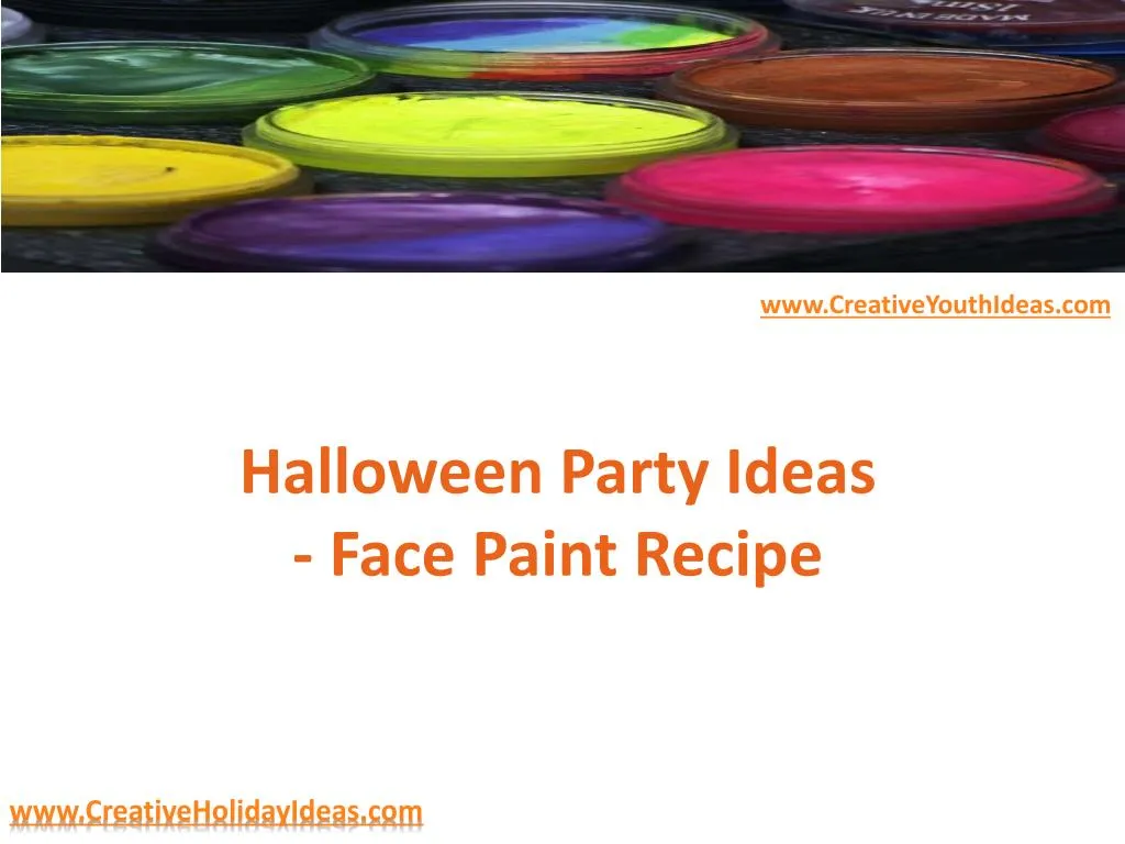 halloween party ideas face paint recipe