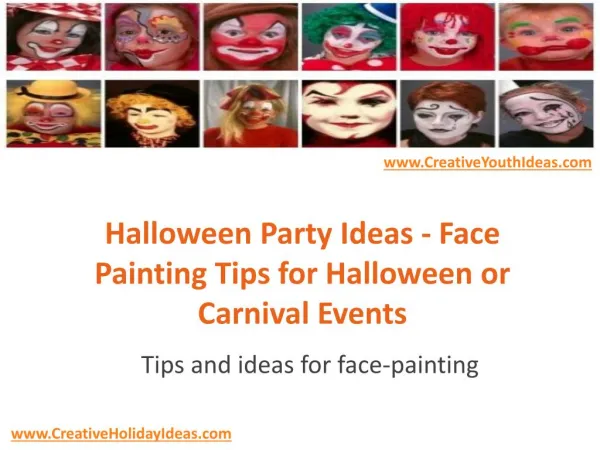 Halloween Party Ideas - Face Painting Tips for Halloween or Carnival Events