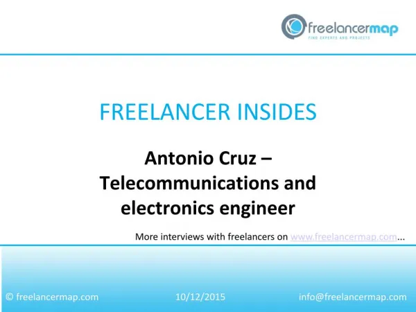Antonio Cruz - Telecommunications and Electronics Engineer