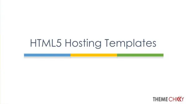 HTML5 Templates for Web Hosting Providers