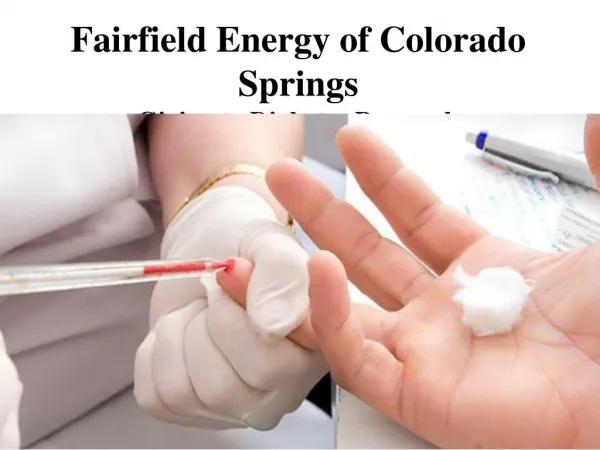 Fairfield Energy of Colorado Springs Giving to Diabetes Research