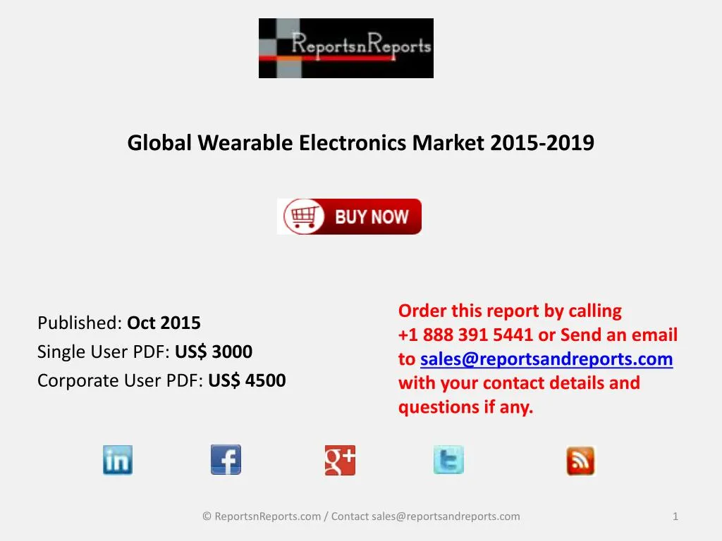 global wearable electronics market 2015 2019