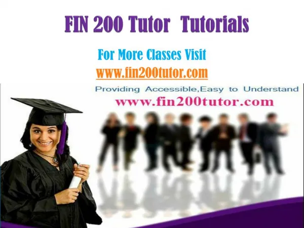 FIN 200 Tutor Tutorials/fin200tutordotcom