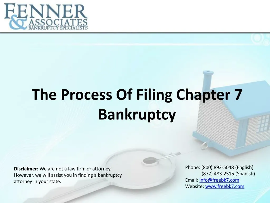 the process of filing chapter 7 bankruptcy