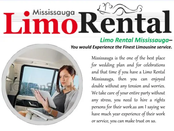 Limo Rental Mississauga– You would Experience the Finest Limousine service