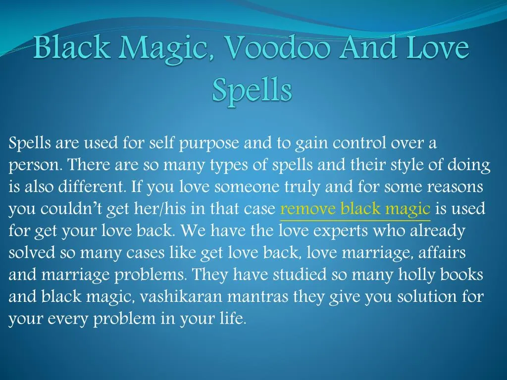 black magic voodoo and love spells