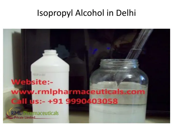 Isopropyl Alcohol Supplier in Delhi