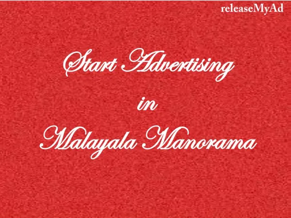 Online Classified Booking for Malayala Manorama in Kottayam