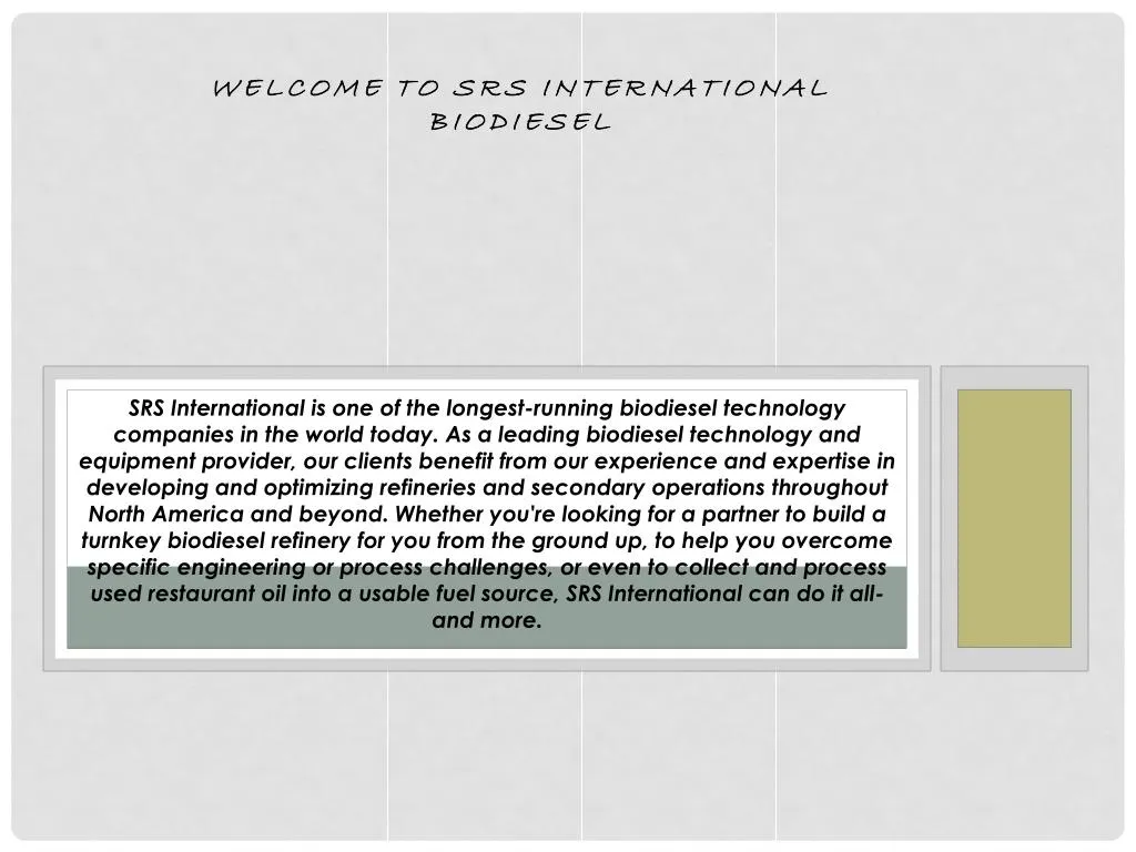 welcome to srs international biodiesel