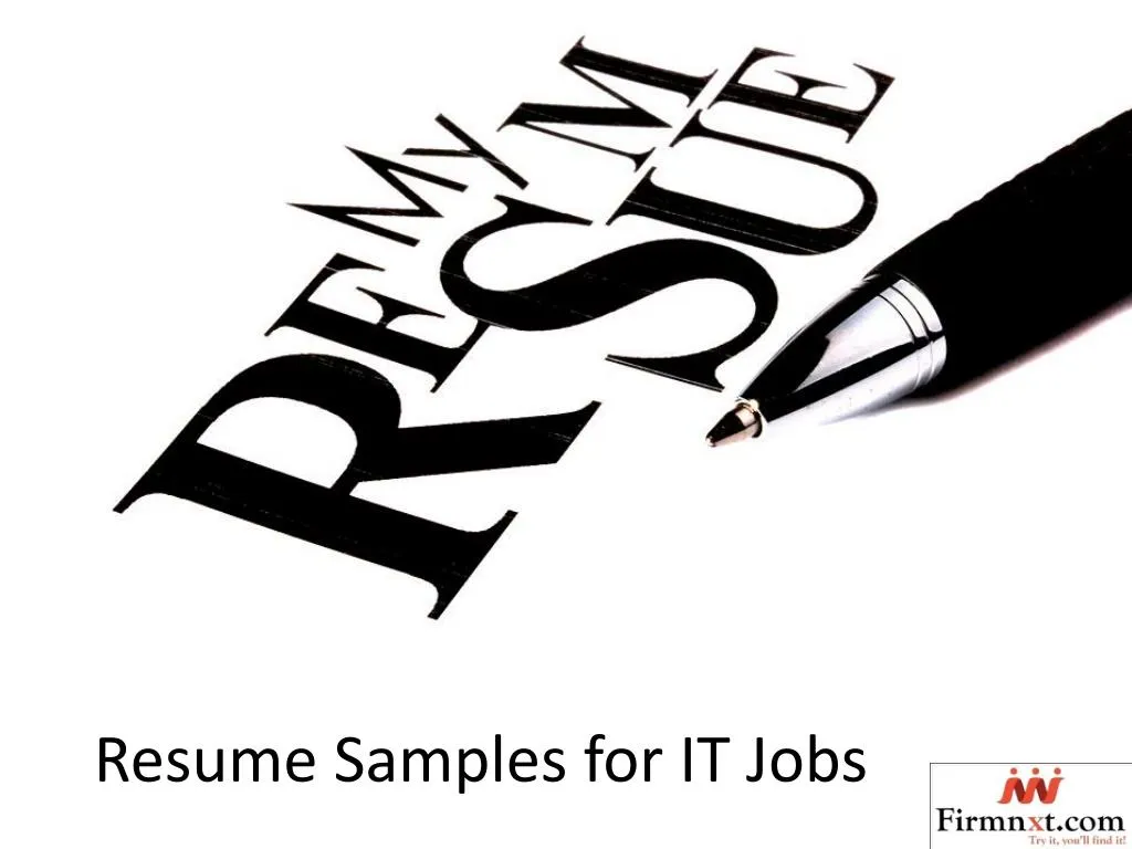 resume samples for it jobs