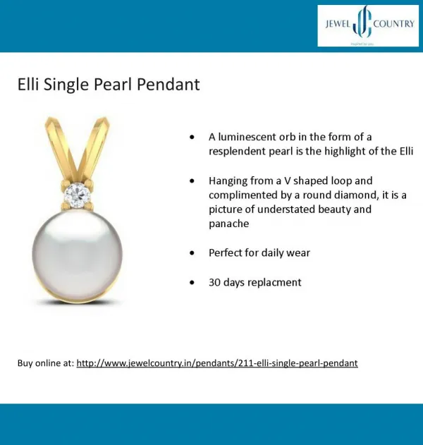 Shop for Elli Single Pearl Pendant