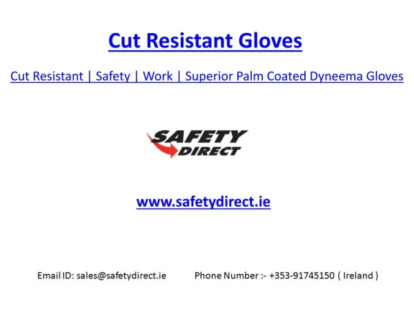 Cut Resistant | Safety | Work | Superior Palm Coated Dyneema Gloves