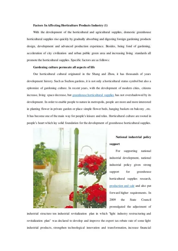 Factors In Affecting Horticulture Products Industry (1)