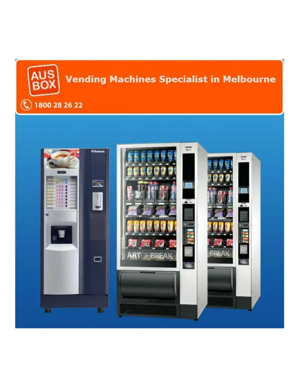 Vending Machines Specialist in Melbourne