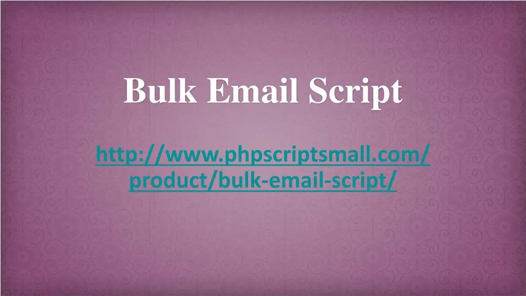 bulk email script