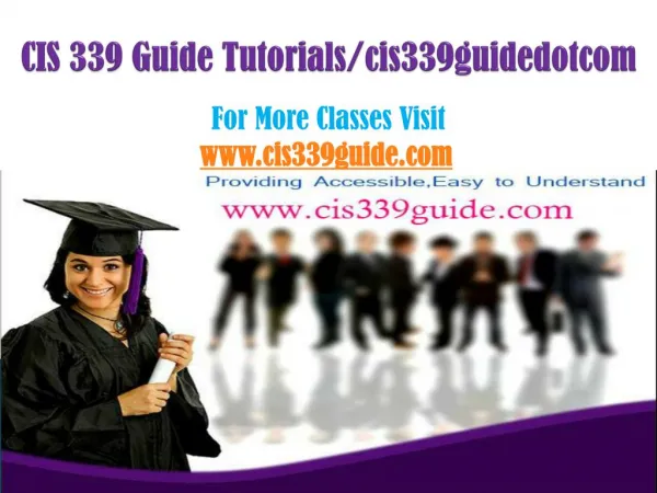 CIS 339 Guide Tutorials/cis339guidedotcom