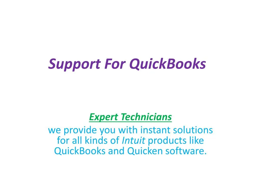 support for quickbooks