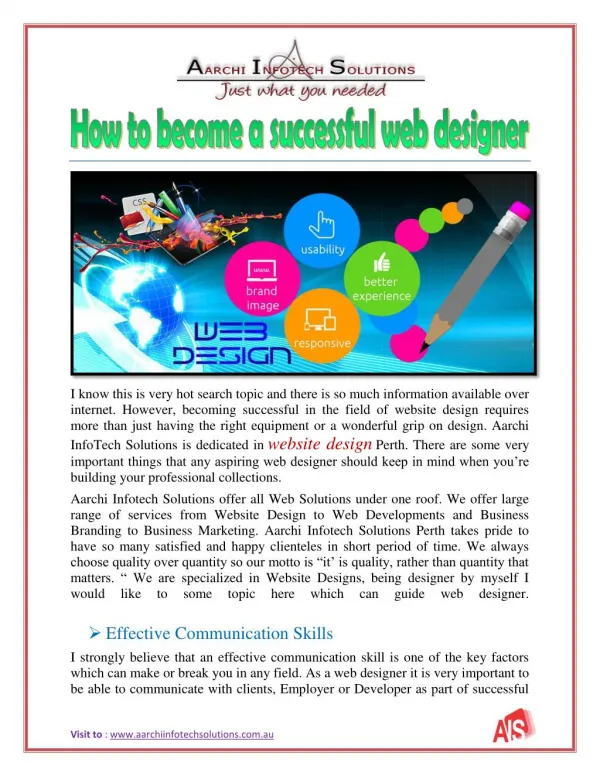 How to become a successful web designer