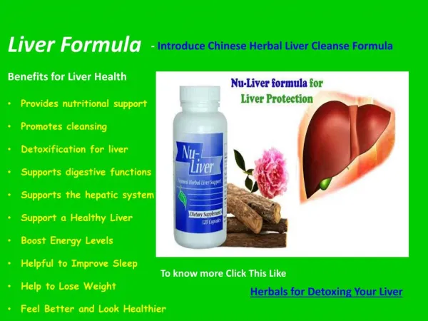 Effective Natural Liver Cleanse Formula