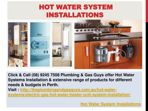 Hot Water System Installations