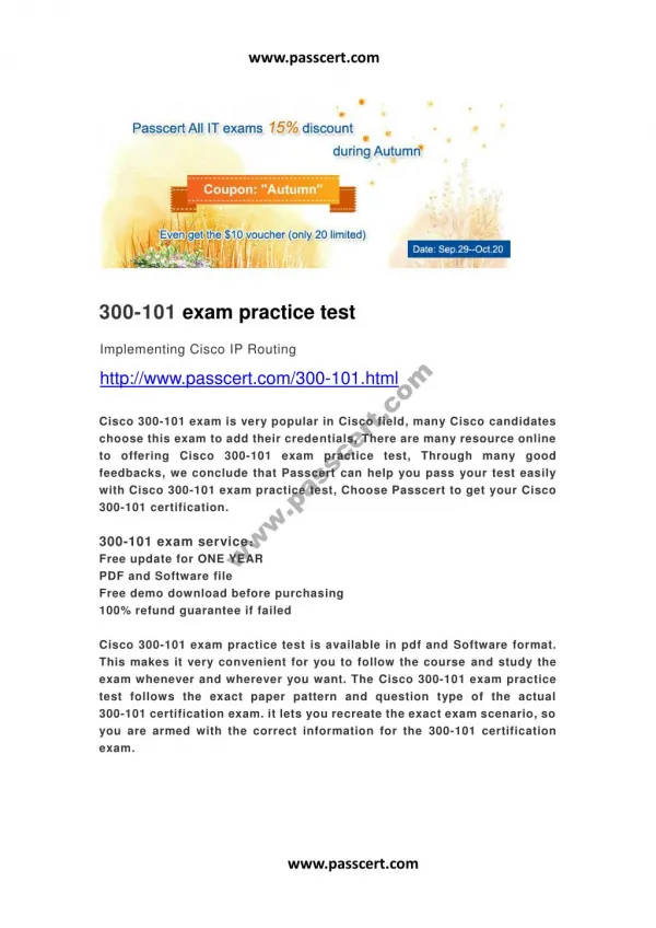Cisco 300-101 exam practice test