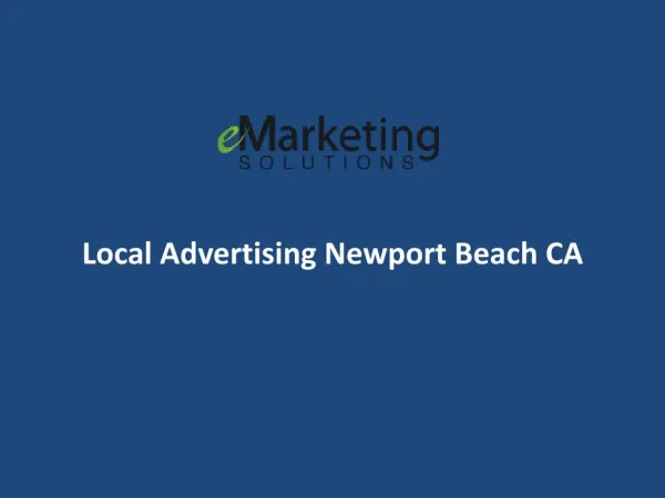 Local Advertising Newport Beach CA