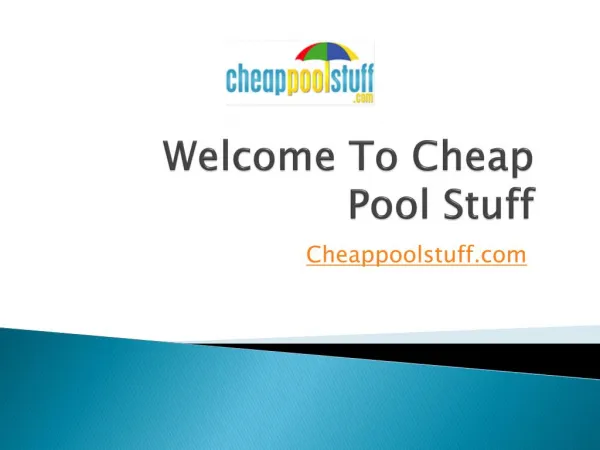 Online Cheap Pool Supplies - CheapPoolStuff