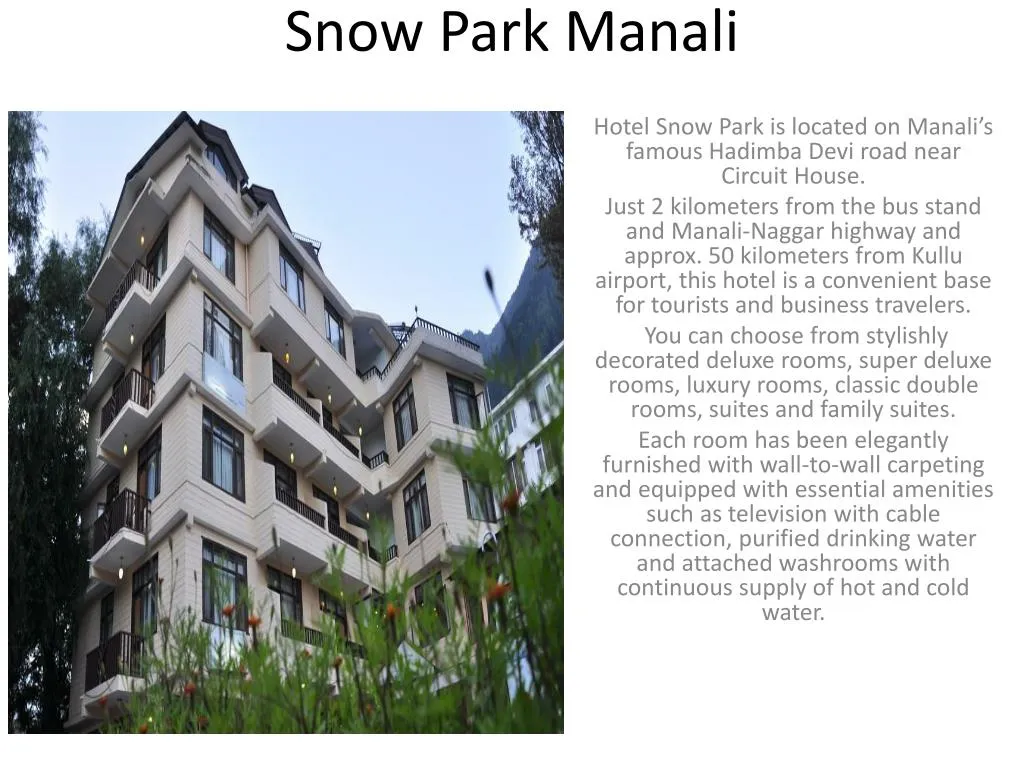 snow park manali