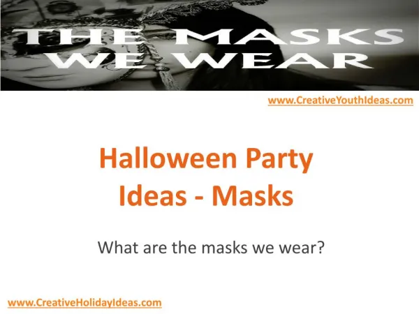 Halloween Party Ideas - Masks